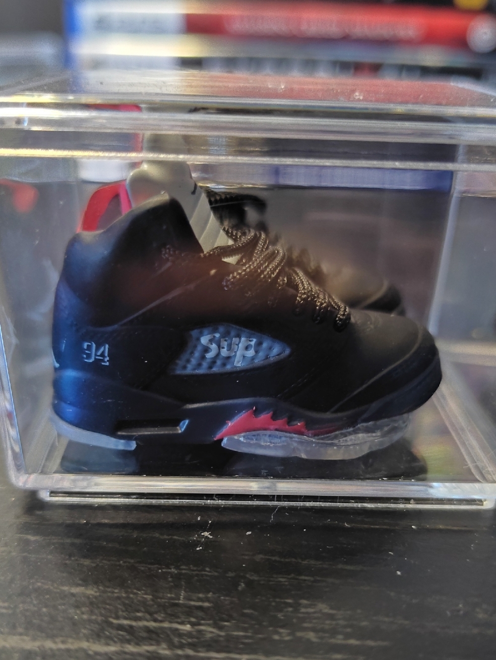 Black & Red Supreme Jordans Mini Sneaker Collectable